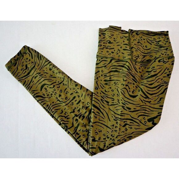Athleta 798638-09 Women Sz S Green Animal Print Transcend 7/8 Tight Leggings - Picture 8 of 11